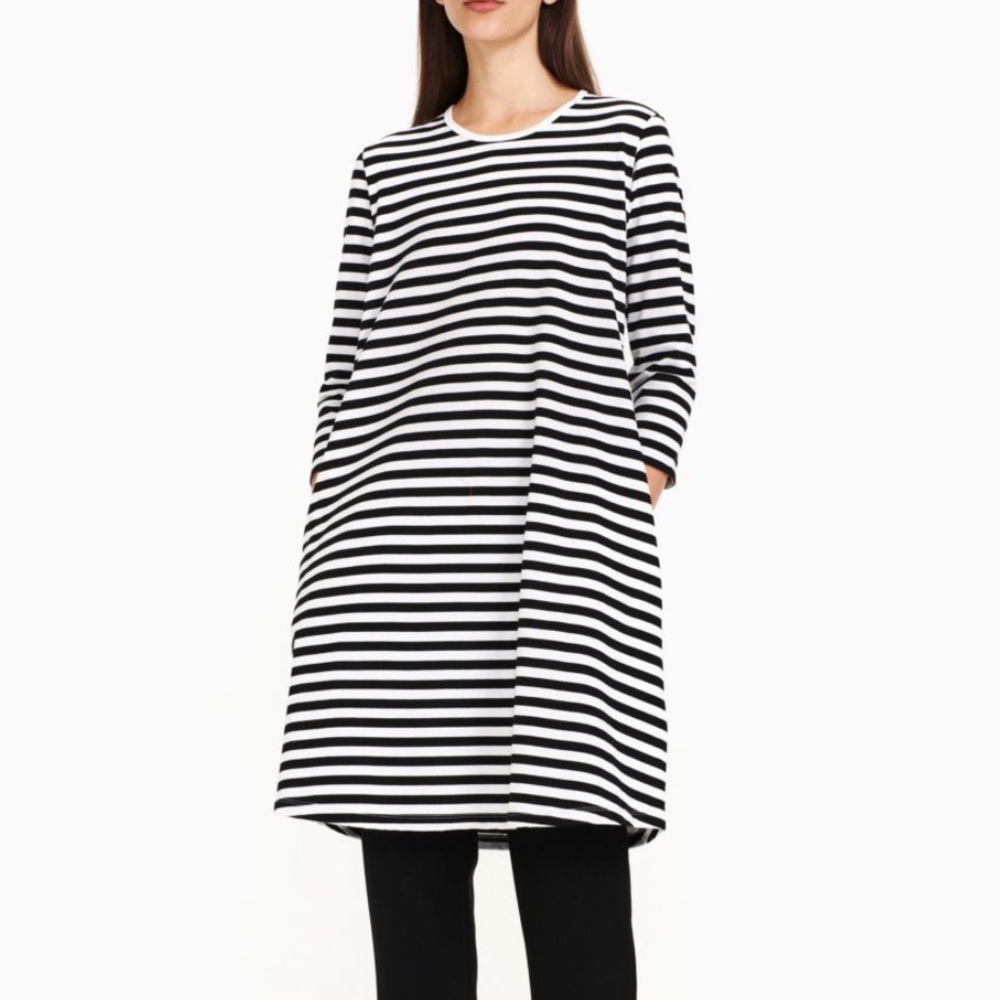 Marimekko Aretta Black White Striped Dress